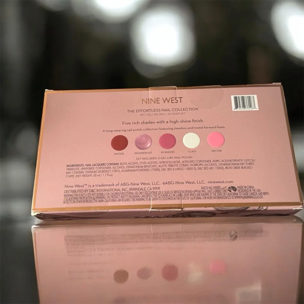 Nine West Gel-Like Nail Lacquer Set - Gold, Red, Pink, Cream